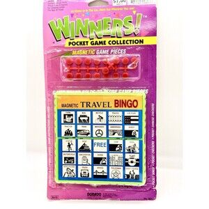 Vintage 1994 Winners Travel Bingo Magnetic Game Durado Larami Pocket Collection